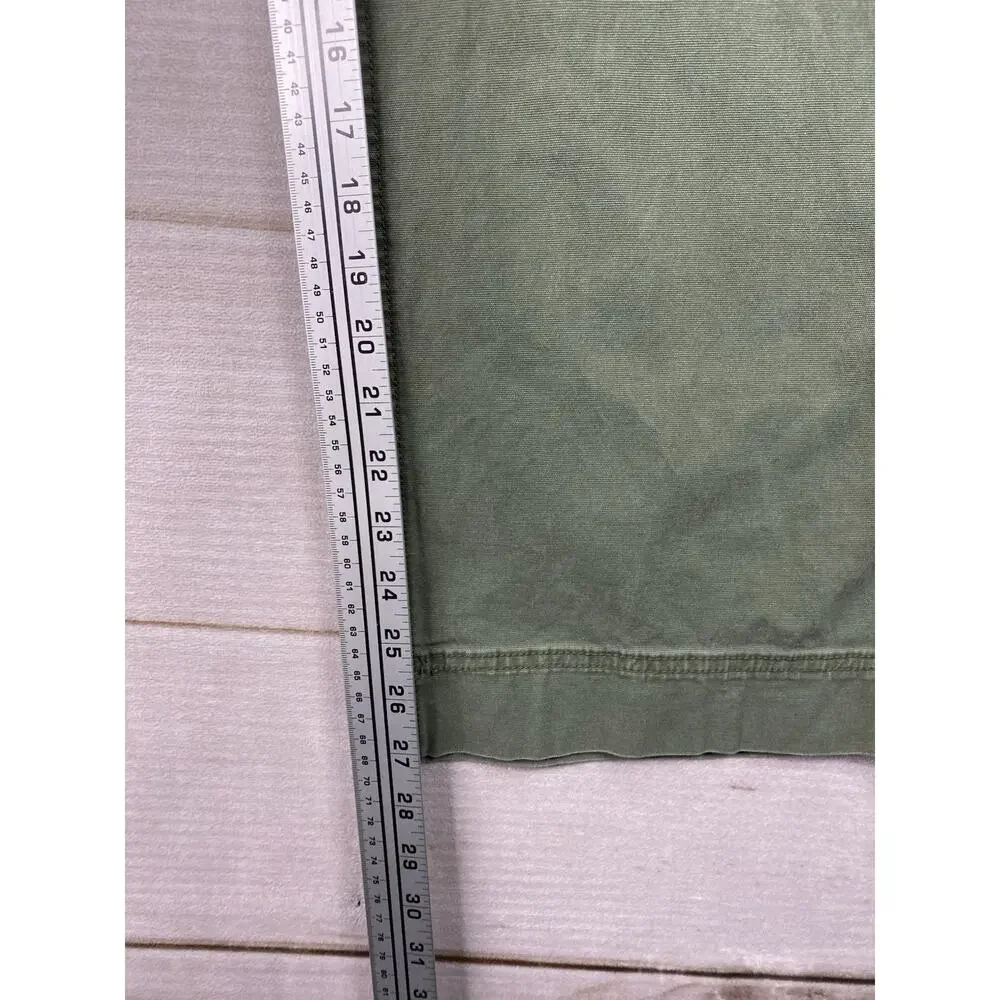 Old Navy Wide Leg Pants Womens 18 Tall Army Green Stretch High Rise Baggy